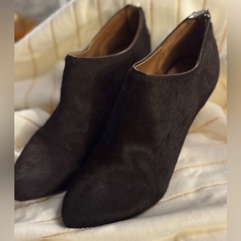 Givenchy Dark Brown Pony Hair Ankle Booties